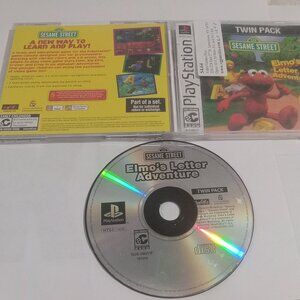 Elmo's Letter Adventure Sesame Street PS1 Tested Playstation 1 Video Game